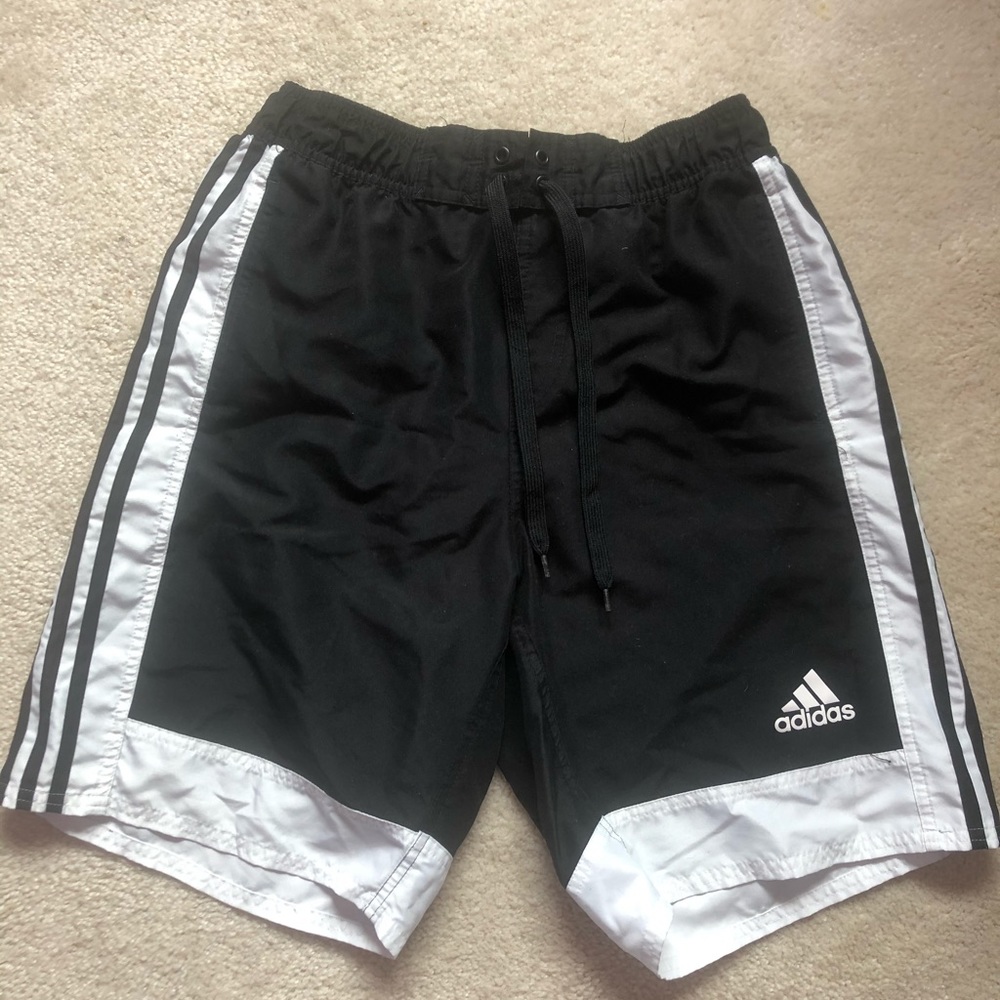 Black adidas work out shorts